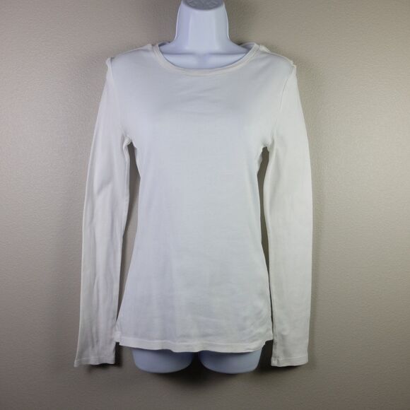 Forever 21 White Base Layer Long Sleeve Tee Size Medium - Picture 4 of 7